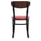 Flash Furniture Red Vinyl Dining Chairs - Natural Wood Backs, 2PK 2-XU-DG6V5RDV-WAL-GG - alternate 5